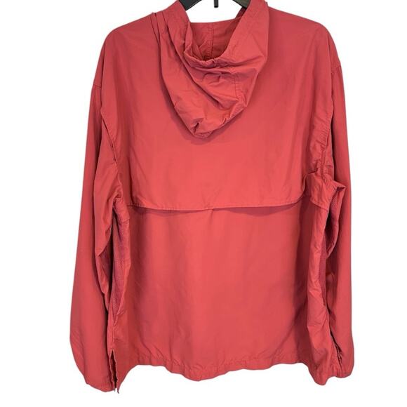 Coolibar Packable Sun protection Hooded Nylon Jacket Pull-on Anorak Peachy Pink - Picture 2 of 12